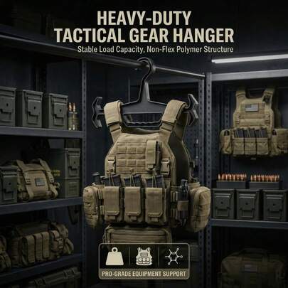 Heavy Duty Tactical Gear Display Rack, Suitable For Heavy Vests, Hunting Gear And Diving Suits | Reinforced Polymer Structure | Gear Organizer Rack | Outdoor Tactical Equipment Storage