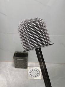 فرشاة تنظيف المرحاض من السيليكون بنمط الجليد - قطعة واحدة، فرشاة تنظيف المرحاض 360 درجة بدون زوايا ميتة، فرشاة تنظيف عميقة للحمام - فرشاة المرحاض - مشاهدة 11