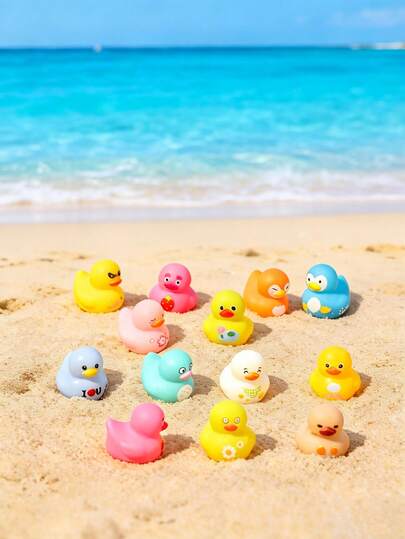 10 mô hình vịt mini bằng nhựa, hình dạng ngẫu nhiên dễ thương, dùng để trang trí vườn cổ tích, Giáng sinh/Ngày lễ tình nhân, trang trí bàn làm việc tại nhà/văn phòng, đồ chơi kích thích giác quan, trưng bày bộ sưu tập, trang trí bảng điều khiển ô tô, quà tặng sinh nhật.