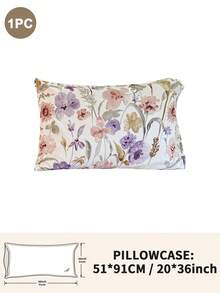 1pc/2pcs/4pcs Floral Print Pillowcase, Breathable Soft Comfortable, Envelope Closure Suitable For Bedroom Sofa Home Decor, Retro Style Bedroom Living Room Home Decor, Pillow Insert Not Included, Suitable For All Seasons - Multicolor - View 17