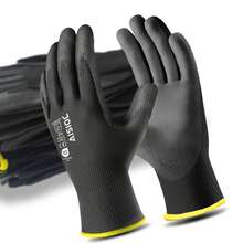 JOISIV PU Coated Work Gloves, Non-Slip Durable Gloves, Lightweight Breathable Knit, Suitable For Construction, Industrial, Warehousing, Gardening, Home Repair, Assembly And General Tasks, Unisex - 16 PCS - View 10