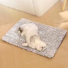Pet Pad, Warm Cat Bed Pad, Removable Nest Pad, Snowflake Fleece Self-Heating Dog Bed, Dirt-Resistant Anti-Slip Dog Mat, Warm Cat Pad - Grey - View 3