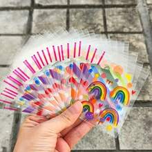 100/200/300 chiếc túi tự dính hình hoa, túi đựng kẹo, bông tuyết, bánh ngọt, quà tặng nhỏ cho tiệc tùng, ngày lễ. - Nhiều màu - Xem 8