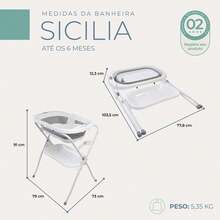 Banheira Sicília Duo Branco e Cinza - Cinza - Visão 11