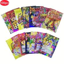 100 Pieces Holographic Laser Mylar Bags,Reusable 2.75*3.93 Inch Smell Proof 1g Storage Bags,Fruit Design Pouch,Mini Flat Zip Lock Pouch Waterproof Packaging Small Mylar Bag,Self Sealing Resealable Zipper Bags - Multicolor - View 9