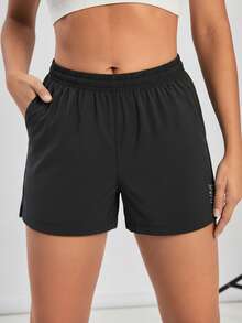 Quần short thể thao nữ nhẹ, thoải mái, phù hợp cho tập luyện mùa hè, thể dục, chạy bộ. Màu đen. - màu đen - Xem 5