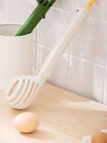 1 pieza Separador de huevos de cocina multifuncional, pinza para fideos, batidor, cuchara mezcladora, cuchara para huevos, cuchara para fideos, pinza para alimentos - Multicolor - Ver 4