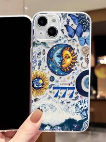 1个个性化星空海洋拼贴图案全包覆式TPU手机壳，兼容 16/16Pro/16Plus/16ProMax、11/11Pro/11ProMax、12/12Pro/12ProMax、13/13Pro/13ProMax、14/14Plus/14Pro/14ProMax、15/15Pro/15Plus/15ProMax - 彩色 - 查看 3