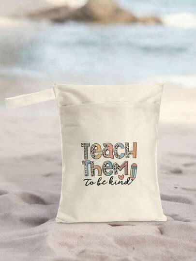 1pc Random Pattern Waterproof Diaper Bag, Portable Travel Storage Bag For Clothes, Swimwear, Toiletries, Diapers