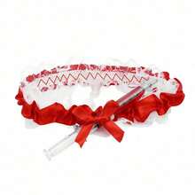 4/2/1件万圣节性感护士十字头箍听诊器笔套装角色扮演派对系列单人派对服装配饰，圣诞节女士奇趣时尚基础套装 - 彩色 - 查看 14