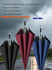 Kompaktowy składany parasol Chakipee – automatyczny, wiatroodporny parasol męski, przenośny parasol podróżny, poszycie z tkaniny 210T, zasięg 97 cm, 8 sekcji, na Dzień Kobiet, niezbędne akcesoria podróżne, upominki ślubne, Y2K, sypialnia, akcesoria samochodowe damskie, wystrój kuchni, urocze rzeczy - Parasol biznesowy - Zobacz 1