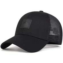 Men Letter Patch Decor Trucker Hat Dad Hat For Spring And Autumn Daily Wear Casual - Black - View 6