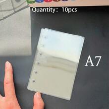 1本A6/A7可移除浮雕水晶3D泡泡贴纸相册，贴纸书，内页可撕，兼容3D贴纸，PP材质内页，透明内页替换装，K-Pop照片卡收纳，DIY贴纸笔记本，计划本，剪贴簿，学校及办公用品 - 彩色 - 查看 9