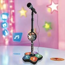 New Children's Microphone With Stand, Simulated Standing Karaoke Song Toy, A Birthday Gift For Boys And Girls. - 黑色 - 查看 11