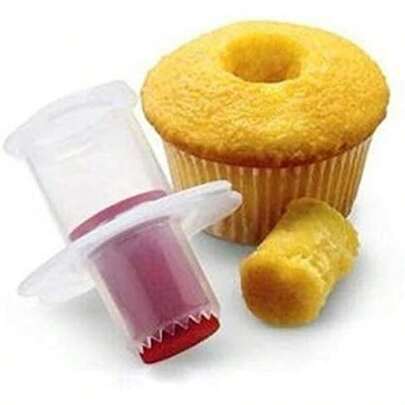 2pcs Cupcake Tools Muffin Cake Pastry Model Plunger Cutter Decorating Plastic Cake Digging Holes Device Filling - Cupcake Hole Punch
