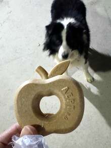 1pc Cute & Fun Chew Toy, Teeth Cleaning TPR & Wood Plastic Apple Shaped Pet Toy, Suitable For Small/Medium Dogs & Cats, Self-Entertainment, Exercise, Interaction, Prevent Destruction, Relieve Anxiety - Multicolor - View 10