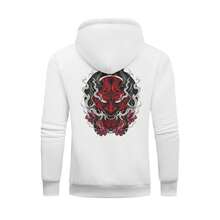 "You Are Already Excellent Enough" - Men's Casual Long-Sleeved Hooded Sweatshirt With Drawstring, Suitable For Autumn And Winter Wear, A Perfect Gift For Your Boyfriend. - White - View 3