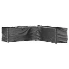 vidaXL Gartenmöbel-Abdeckungen in L-Form, 2 Stück, 20 Ösen, 300x300x90 cm - Noir - Voir 2