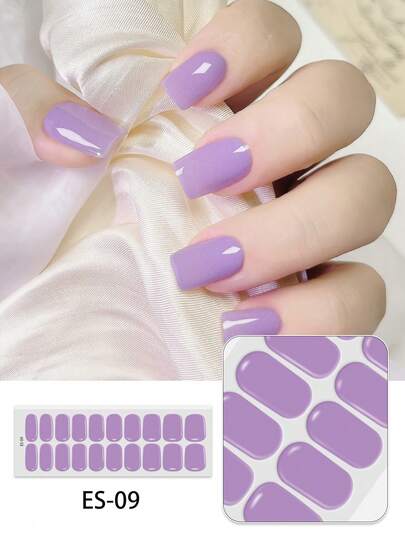 Gehärtete Gel-Nagelstreifen, klare Basis, 20 Stücke Gel-Nagelfolien, Aufkleber, UV-Licht erforderlich, Salonqualität, langanhaltend, ES20 Grenzüberschreitender Großhandel Dropshipping Rotes Buch Ähnlicher Stil Nagelaufkleber Nagelaufkleber für Fingerspitzen Nagelbedarf