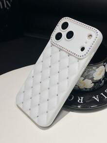 1 pieza Funda protectora de teléfono de TPU con brillo compatible con iPhone, resistente al agua, a los golpes y a los arañazos - Blanco - Ver 10