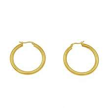 时尚夸张大号耳环，简约百搭欧美INS风钛钢圆环耳环，不锈钢耳环 - 金色 - 查看 12