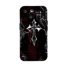 Estuche para teléfono con diseño de cruz gótica Compatible con estuches para teléfonos   17  16 Pro Max  15 Pro Max  13 y  12 Hecho de material de TPU que brinda protección contra golpes y caídas Un gran regalo para familiares, amigos, seres queridos, novios, novias y para días festivos y aniversarios - Negro - Ver 2