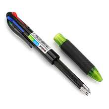 4 Pack Multicolor Ballpoint Pens 4-In-1 0.7mm Colored Retractable Ballpoint Gift Pens For Office School Supplies Students Gift - 4 - 查看 3