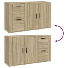 vidaXL Sideboard Sonoma-Eiche 100x33x59,5 cm Holzwerkstoff - Gelb - Übersicht 9