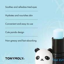 TONYMOLY Pandas Dream So Cool Eye Stick U2013 Cooling Hydrating Eye Cream For Puffiness &Amp; Tired Eyes With Bamboo &Amp; Glacial Water, K-Beauty Skincare - White - 查看 4