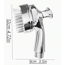 2-In-1 Pet Shower Head With G1/2 Connector, Massage Silicone Filter Pad - Silver - View 2