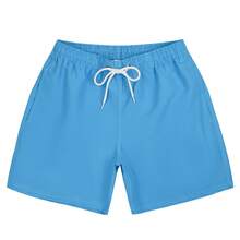 Men's Beach Shorts Men's 4-Inch Shorts Beach-Ready Splash-Resistant Shorts Essential Sports & Leisure Travel Pants - Sky Blue - View 6