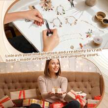 Euuztu Starry 238PCS Charm Bracelet Making Kit Jewelry Making Kit Adults Including 10 Paperclip Chain Bracelets, 50 Charms,150pcs Jump Rings,Letter Charms/Pliers Accessories Jewelry Making - 481件-金色 - 查看 4