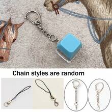 1pc 4-Key Keyboard Keychain Stress Relief Toy, Finger Keyboard Toy, Multiple Colors Available, Tension/Pressure, Unisex Keycap Keychain Pendant Decoration - Multicolor - View 13