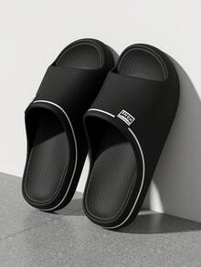 EVA Minimalist Slippers, Indoor Home Unisex Couple Slippers, Summer - Black - View 3