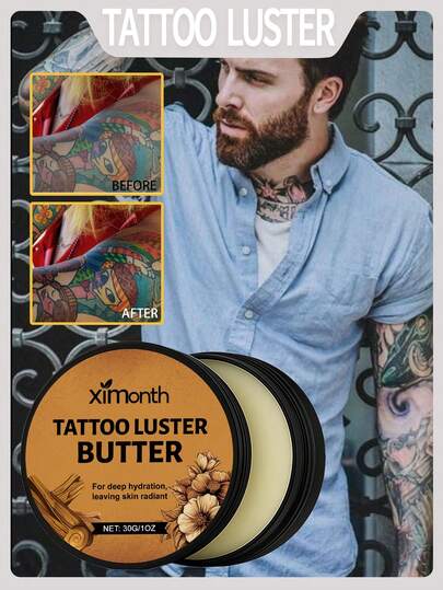 1 Box (30g) Natural Moisturizing Tattoo Balm. Suitable For Local Tattoo Aftercare On The Body. This Comfortable Daily Care Cream Is Great For Soothing And Caring For Tattoos, Convenient To Carry And Use Daily.