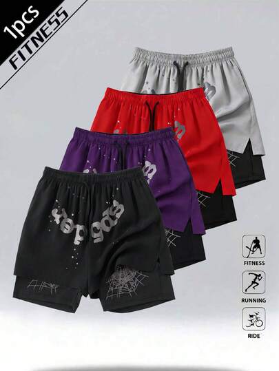Quần short nam nhẹ, nhanh khô, phong cách thể thao thường ngày, thiết kế unisex.