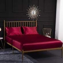 Set di lenzuola con federe - Rosso Borgogna - Visualizzare 7