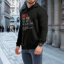 "LET ME ASK MY WIFE" - Men's Long-Sleeved Sweatshirt, Loose Fit, Suitable For Autumn And Winter Wear, Pullover. - Black - View 1