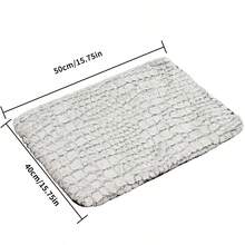 Pet Pad, Warm Cat Bed Pad, Removable Nest Pad, Snowflake Fleece Self-Heating Dog Bed, Dirt-Resistant Anti-Slip Dog Mat, Warm Cat Pad - Grey - View 12