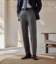 Men's Tailored Dress Pants - 深灰色 - 查看 2