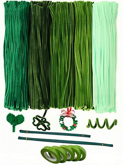 1 Pack Multicolor High Density Bendable Felt Cleaning Sticks, Creative Craft Modeling DIY Handmade Material, Large Capacity