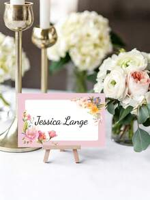 100张空白花卉贺卡、口袋卡、钱包卡、名片、白色卡片、无涂层卡、感谢卡、留言卡、书写卡、邮寄卡、小型企业用品、礼品标签、生日、特色商品、母亲节、婚礼、毕业典礼 - 彩色 - 查看 5