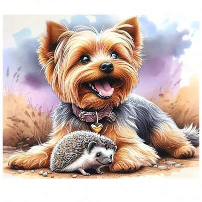 1/2/3片装刺猬和小狗图案耐用塑料热转印贴纸，适用于DIY T恤、牛仔裤、连帽衫、包包、枕头（混色），节日工艺品，持久耐用的装饰贴纸，服装点缀，派对装饰