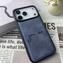 お手書ききの「あなたはできる」という励ますましのメッセージがインったシンプルな電話ケース。 TPU+PUのフルカバー、落下防止、しなやかで繊細ななタッチ、傷がつきにくく、耐摩耗性があります。 ミニマリストスタイル、軽量で落下防止。  17、16、15、14、13、12、17 Pro、17 Pro Max、17 Airシリーズに適しています。 お友達、大きなカットな人、または自分自身を分けるへの完璧なクリスマスプレゼントです。 - ブルー - チェックする 4