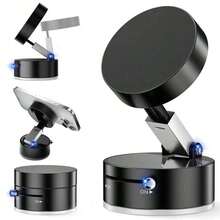 1pc Vacuum Magnetic Suction Cup Folding Swivel Stand Double-Sided Suction Cup For Universal Vacuum Swivel Stand Mobile Phone Holder - A - View 5