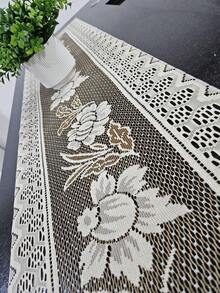 Caminho de Mesa Passadeira de Mesa em Renda 150x40cm QUALIDADE - Multicolorido - Visão 2