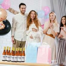 Honoson 10pc Baby Bottle Labels Beer Labels New Baby Gift Essentials For Mom And Dad First Milestones Wine Bottle Stickers - / - View 6