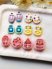 Art Studio Theme Polymer Clay Cutter Set, DIY Tools For Handmade Earrings & Jewelry Charms - TH219 - View 2