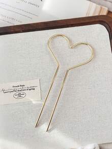 2pcs Minimalist Metal Hair Clips - Star, Heart, Lightning Bolt Shaped U-Pins | Women's Everyday & Party Hair Accessories, Bun Extension, Hair Styling Pins - Gold - View 7