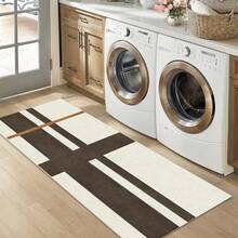 1pc Modern Minimalist Geometric Abstract Striped Rectangular Area Rug/Carpet/Bath Mat/Door Mat/Runner, Suitable For Bathroom, Kitchen, Entryway, Hallway, Bedside, Living Room, Bedroom, Soft And Washable For All Seasons - Multicolor - View 8